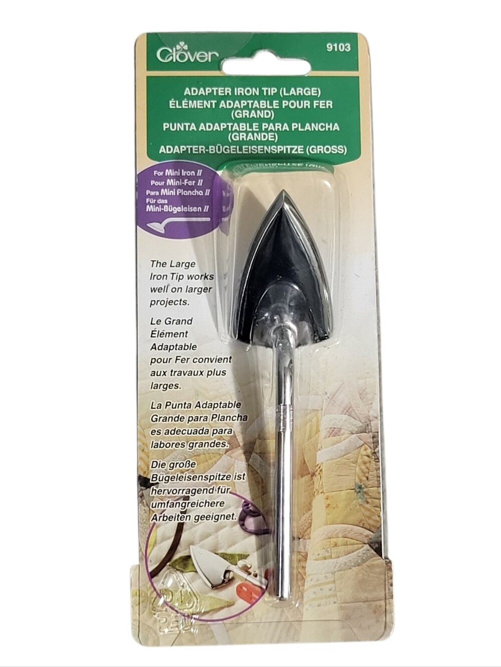 Clover 9103 Large Adapter Tip for Mini Iron II Sewing Quilting Crafts New Sealed